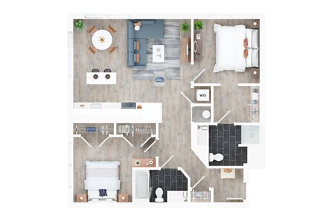 3 bed 2 bath F at Jayde Parkside Apartments, Washington, Washington DC